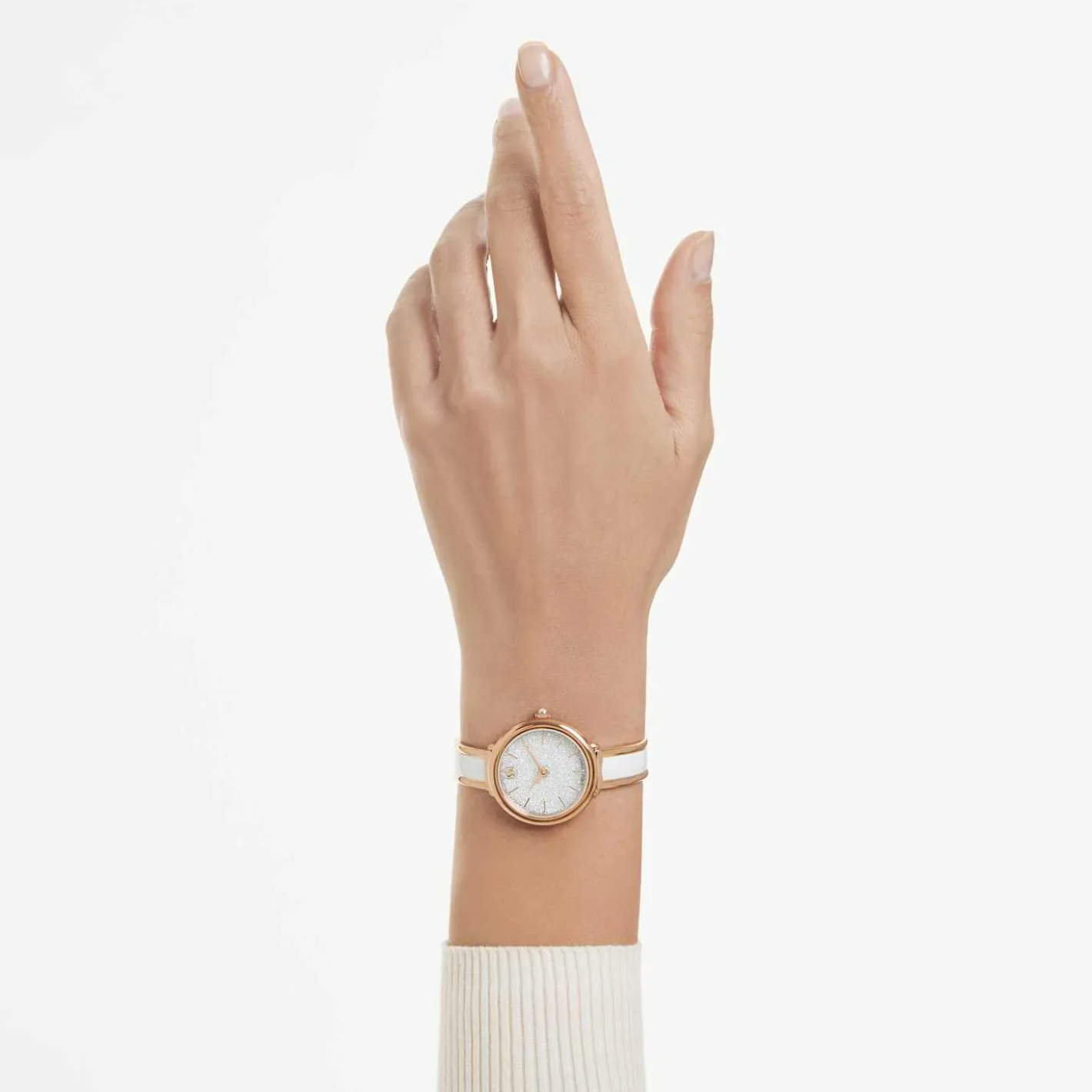Crystalline bangle watch
