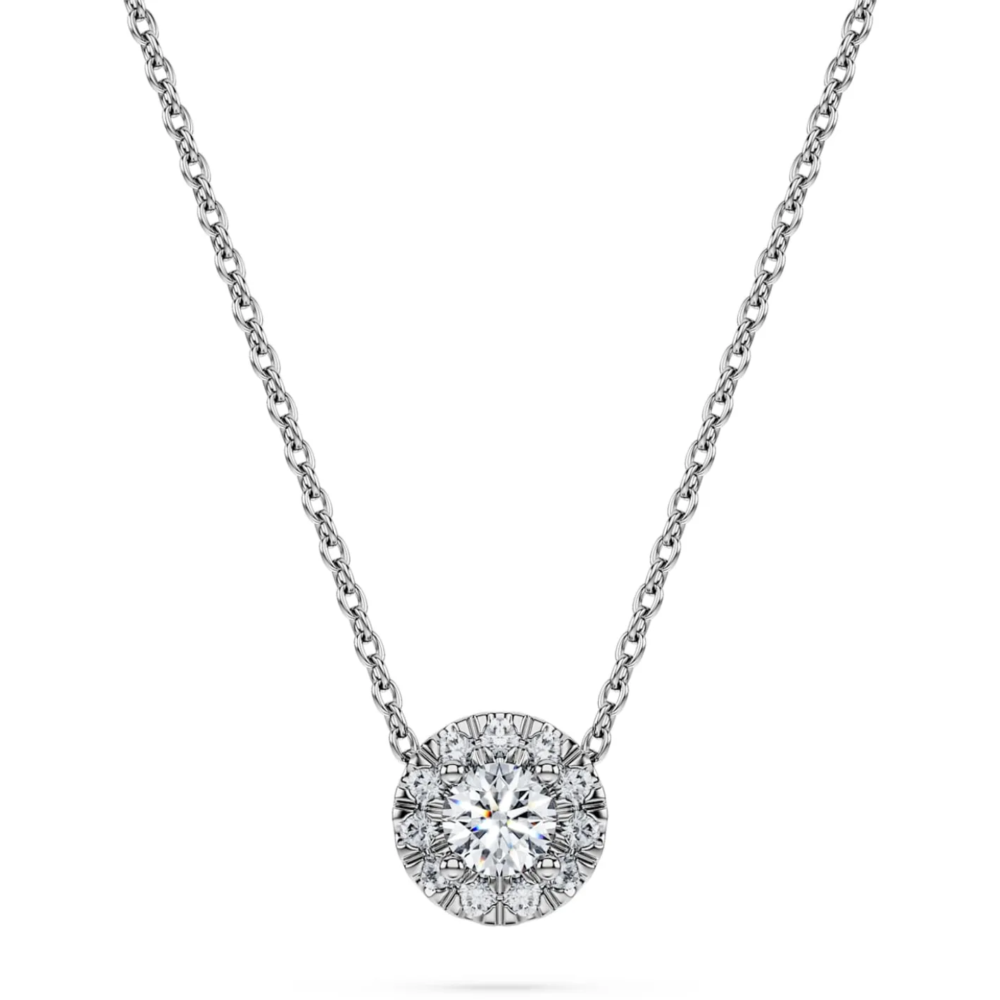 Eternity halo solitaire pendant