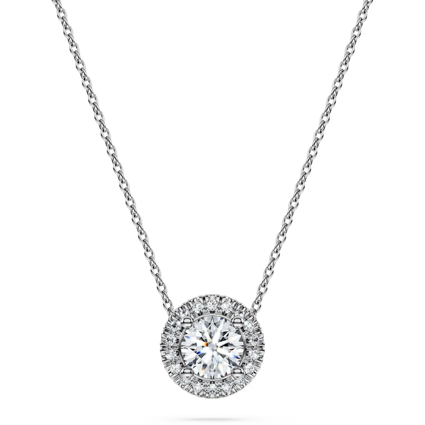 Eternity halo solitaire pendant