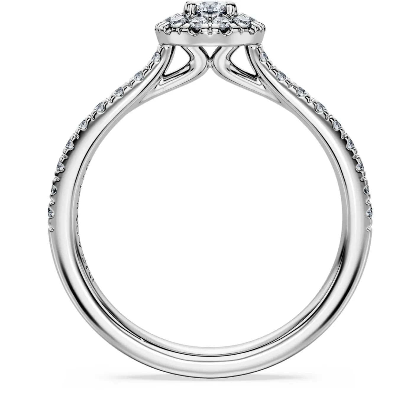 Eternity halo solitaire ring
