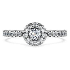 Eternity halo solitaire ring