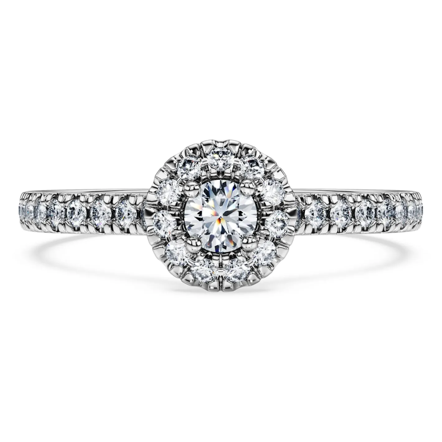 Eternity halo solitaire ring