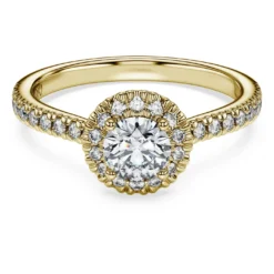 Eternity halo solitaire ring