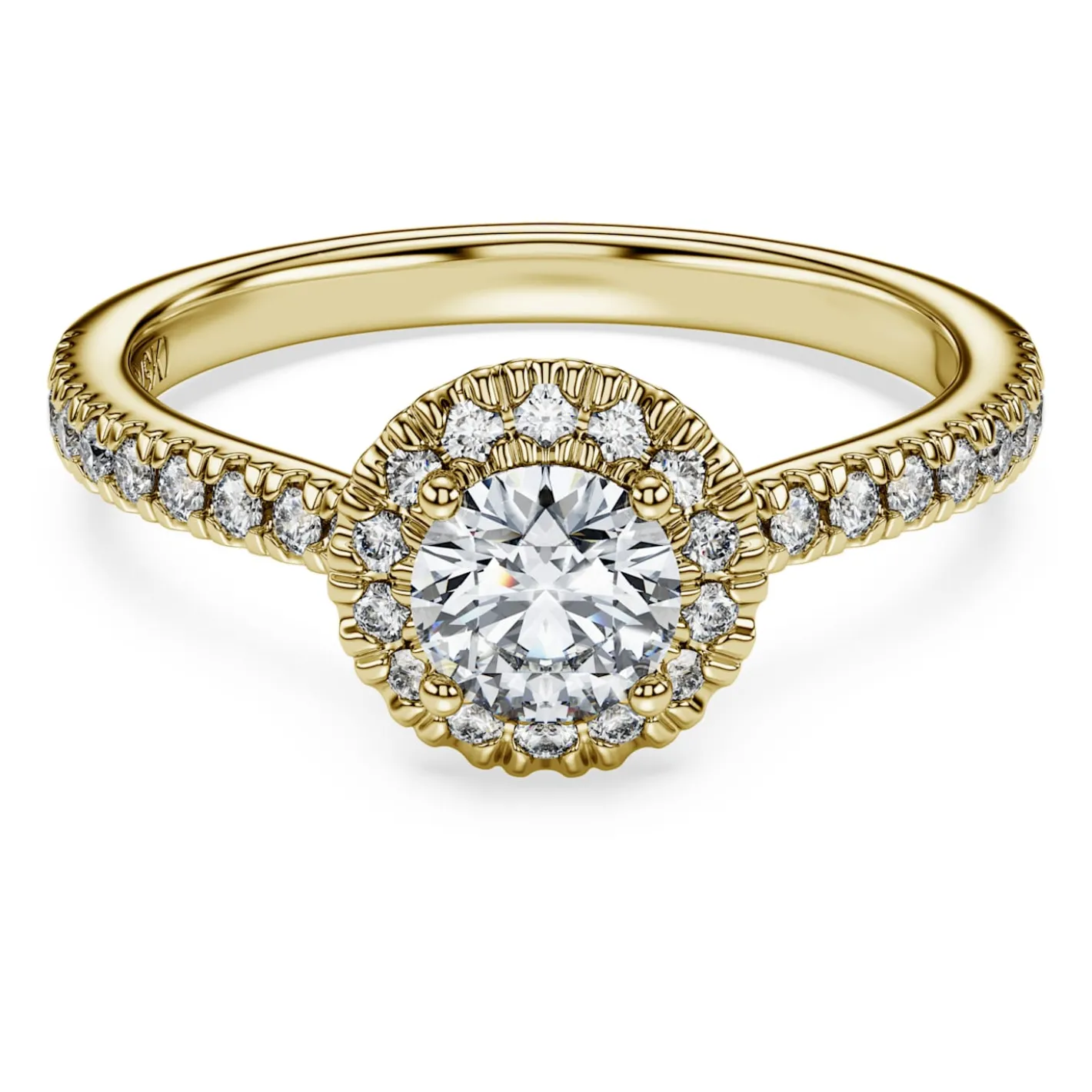 Eternity halo solitaire ring