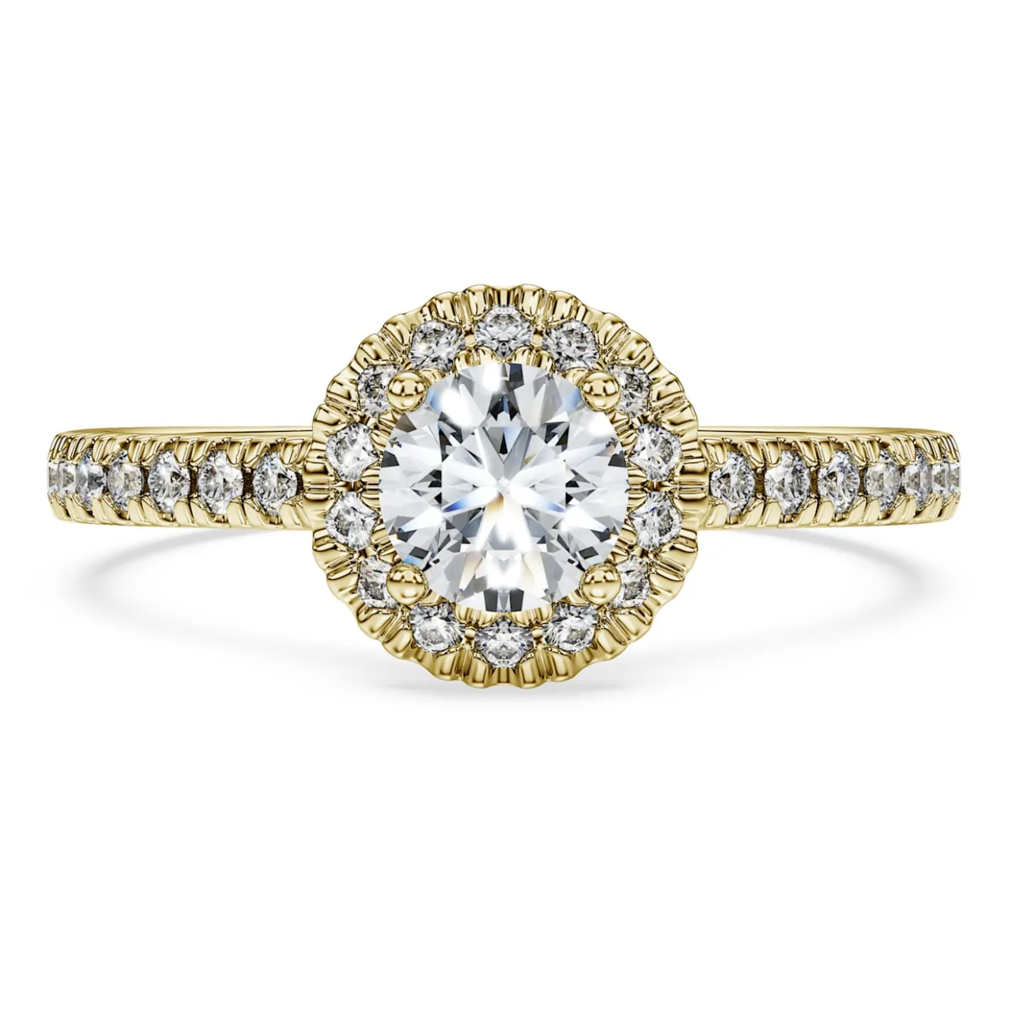 Eternity halo solitaire ring