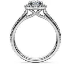 Eternity halo solitaire ring