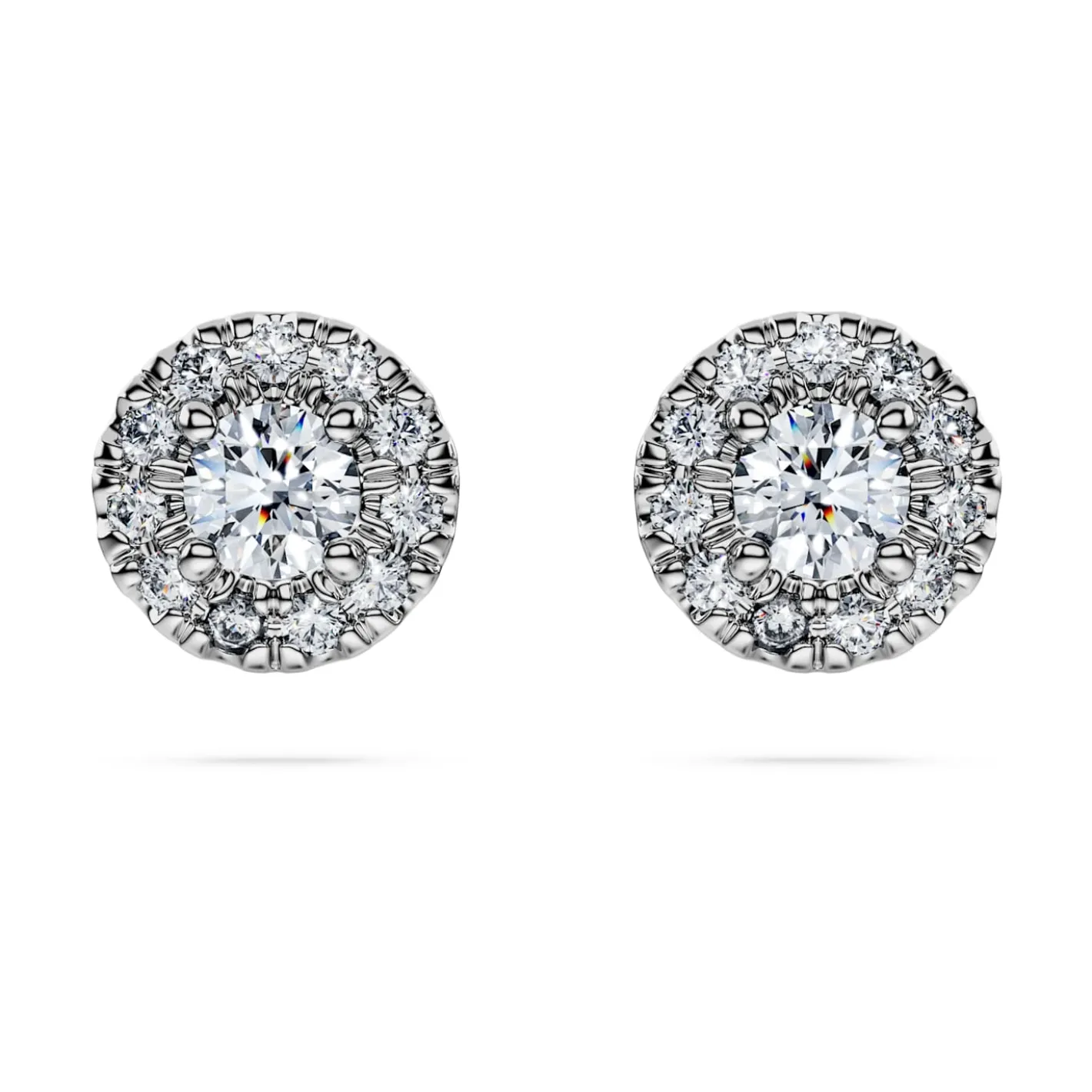 Eternity halo stud earrings