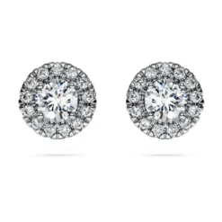 Eternity halo stud earrings