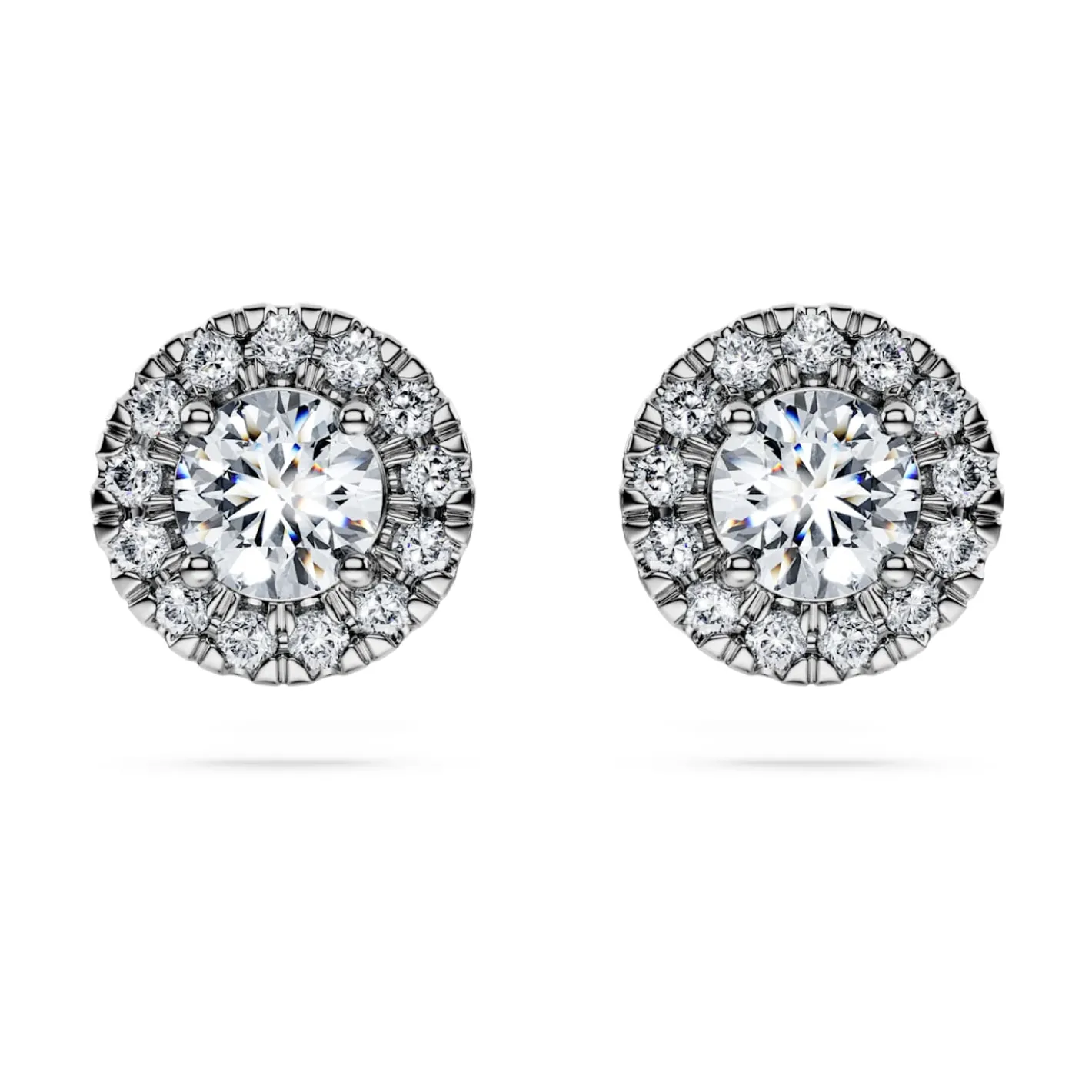 Eternity halo stud earrings