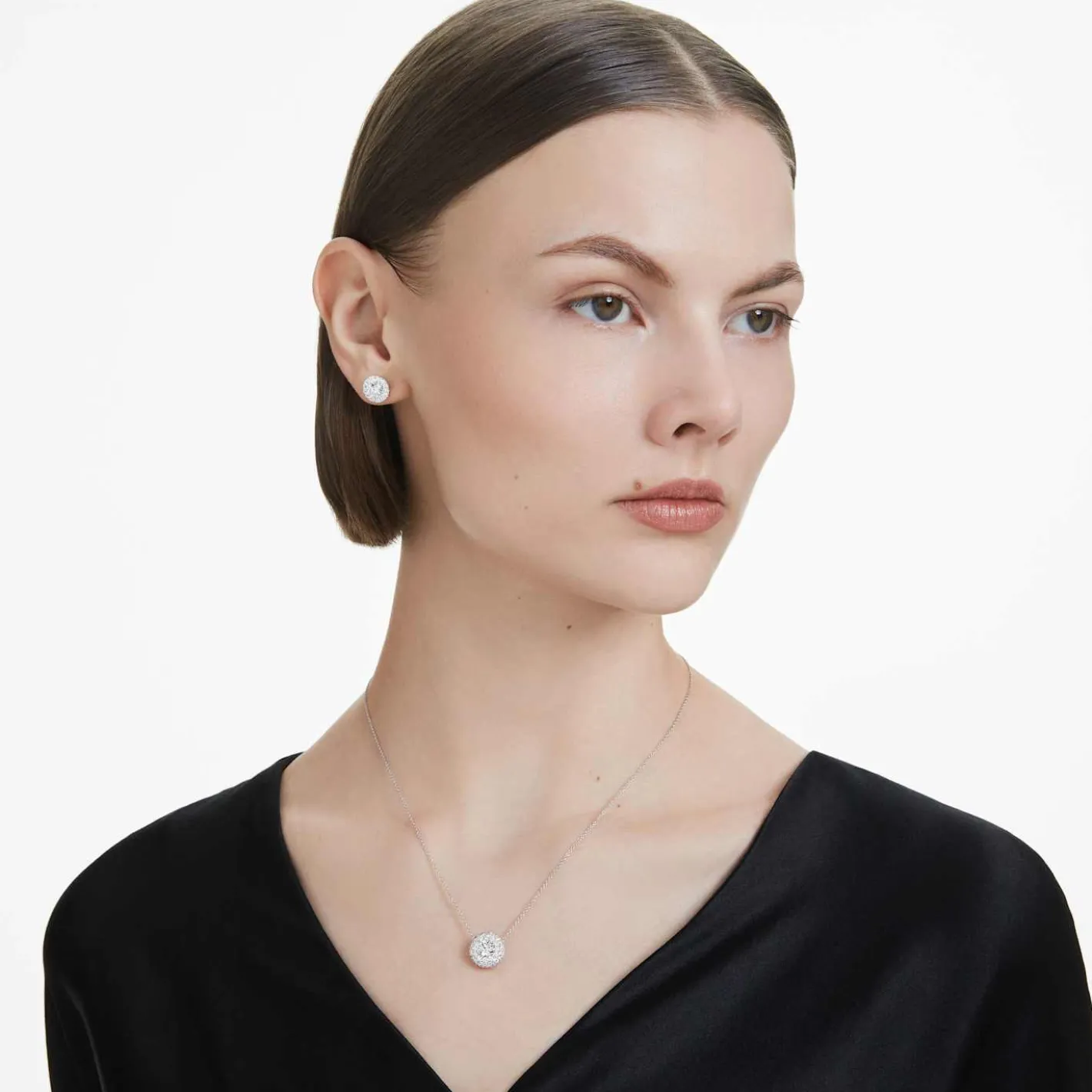 Eternity halo stud earrings