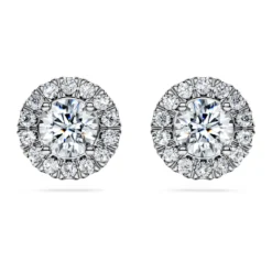 Eternity halo stud earrings