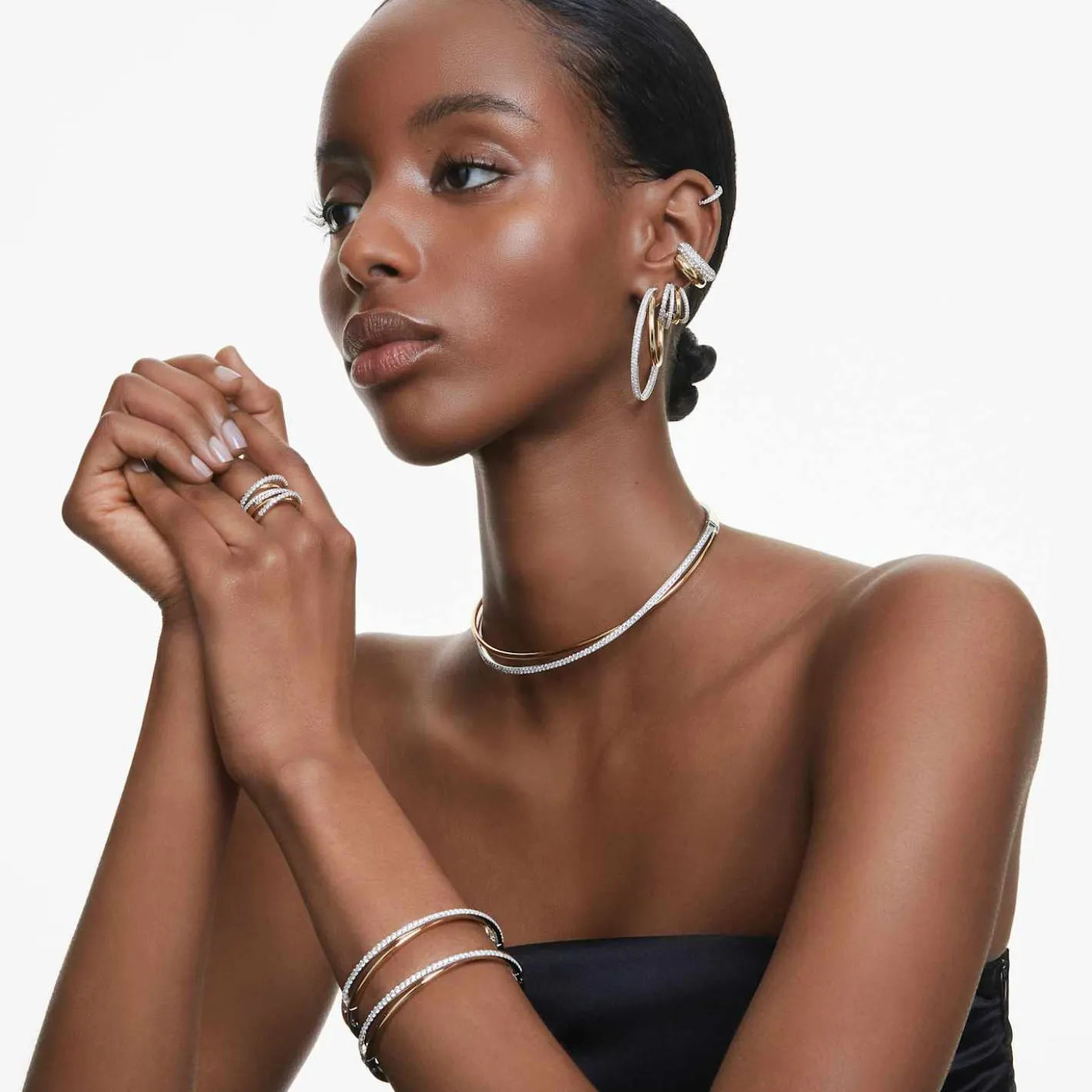 Hyperbola hoop earrings