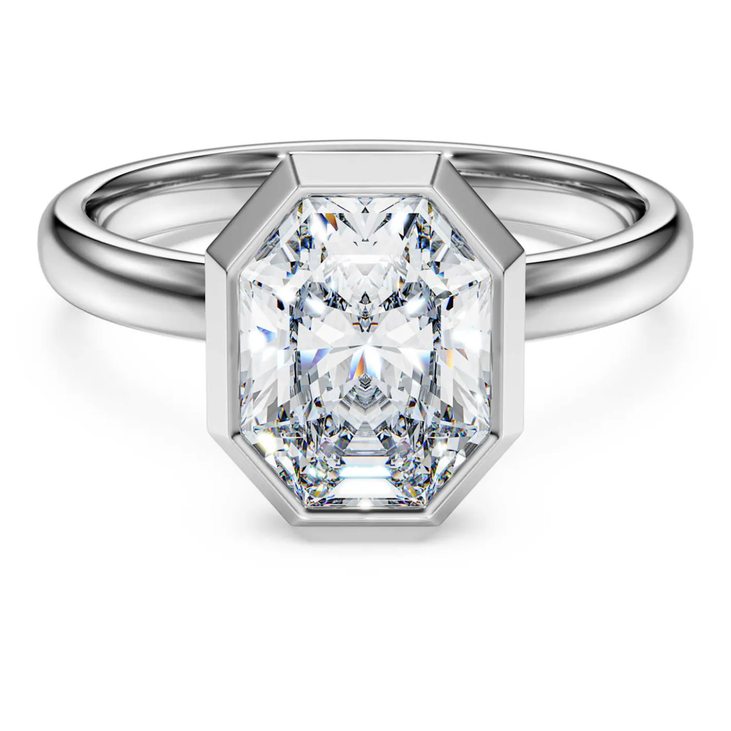 Octagon bezel ring