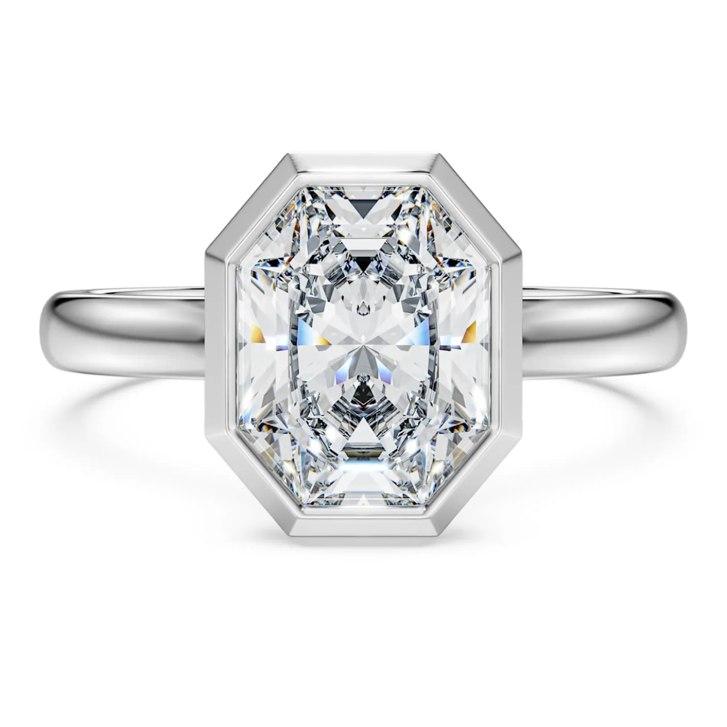 Octagon bezel ring