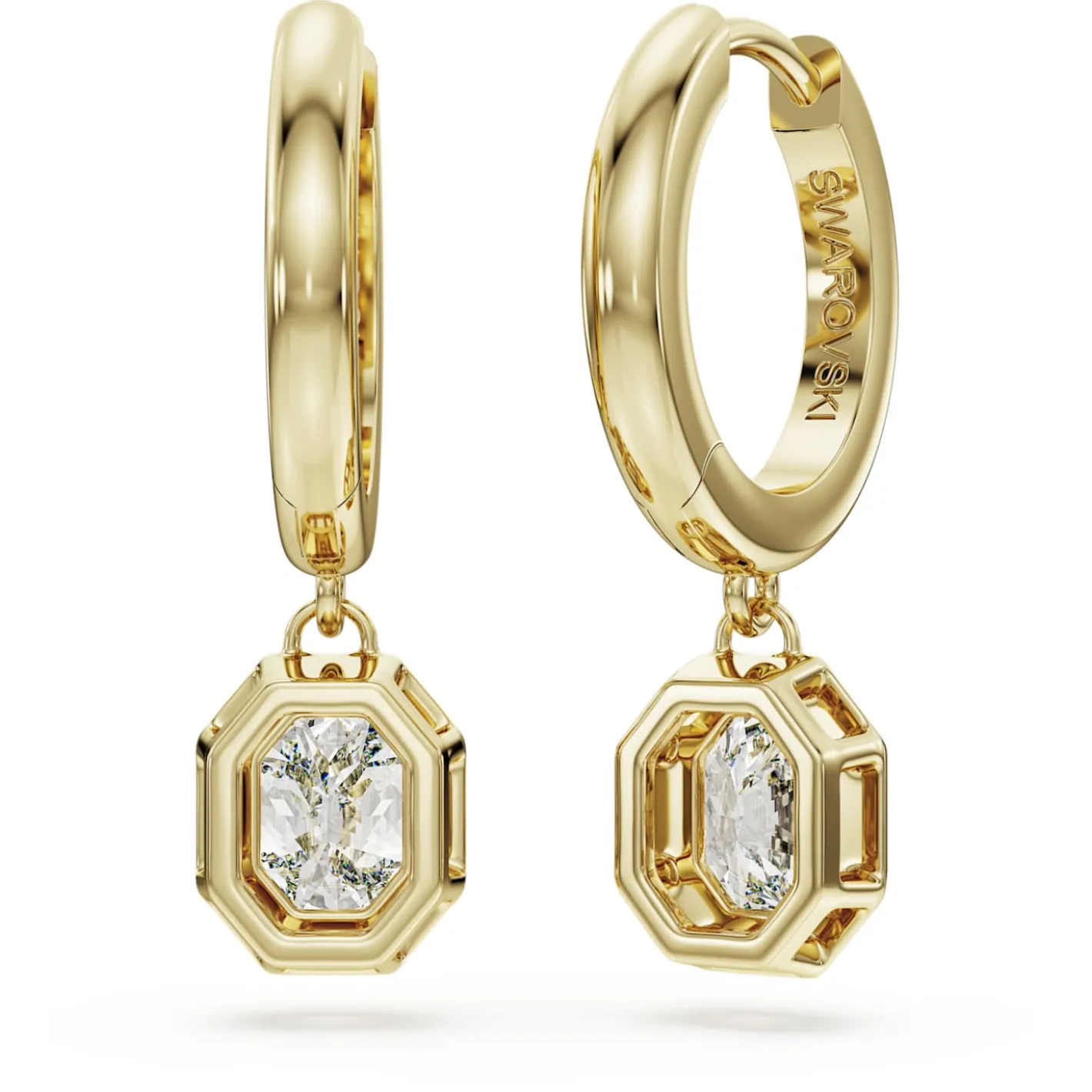 Octagon drop earrings