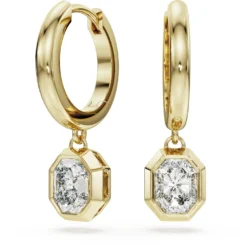 Octagon drop earrings
