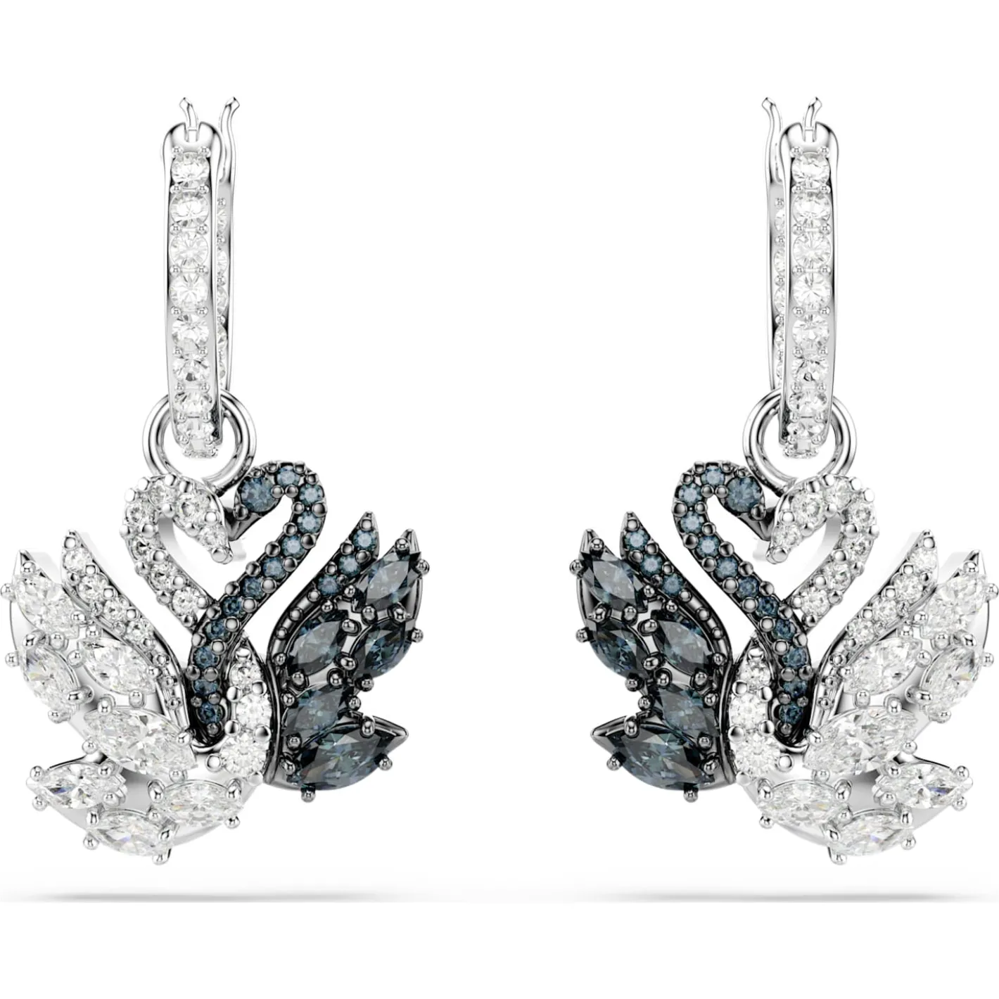 Swan drop earrings