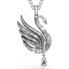 Swan pendant and brooch