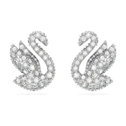 Swan stud earrings