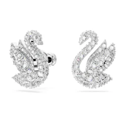 Swan stud earrings