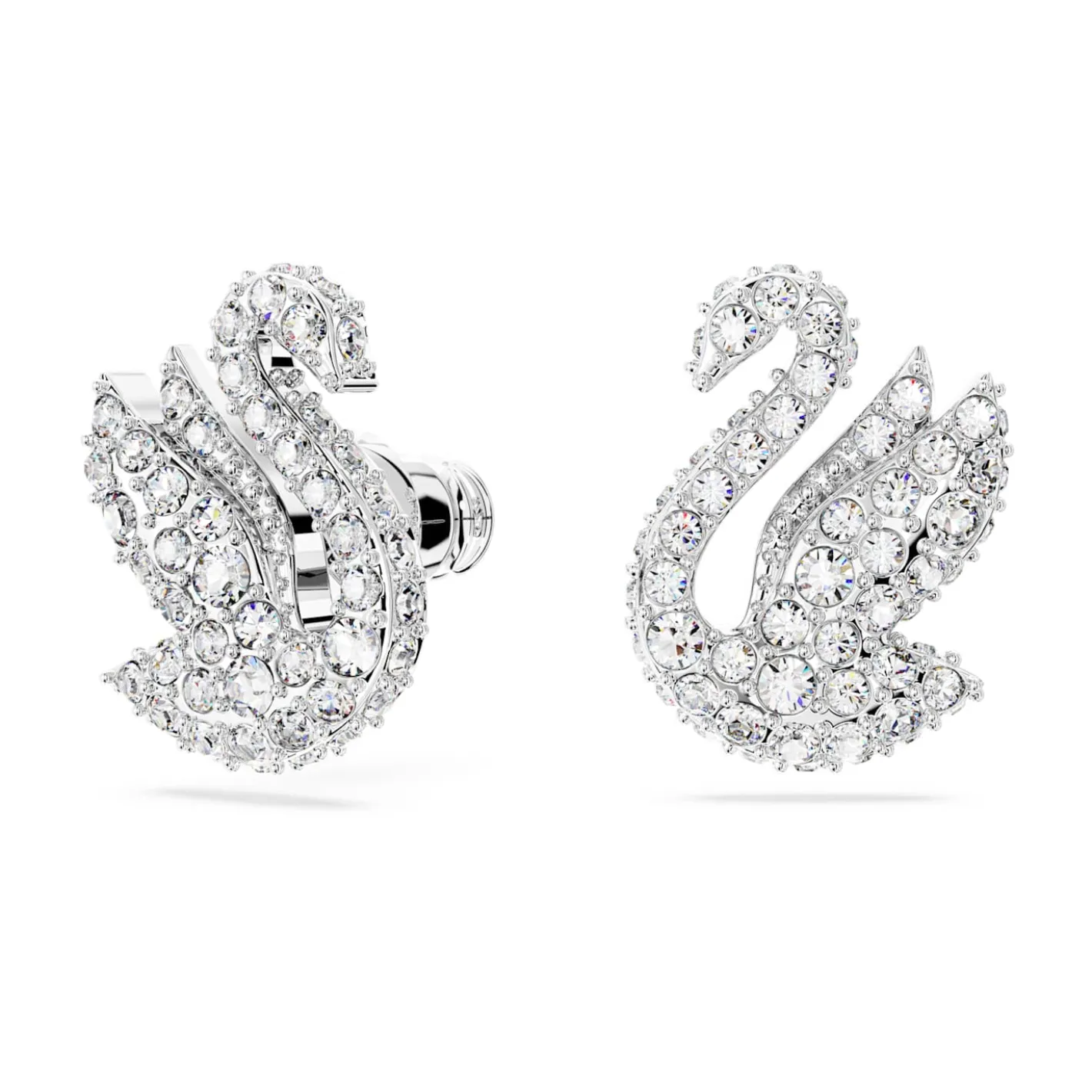 Swan stud earrings